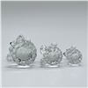 Image 3 : Swarovski Crystal Bear Figurine Trio, Large, Small, and Mini