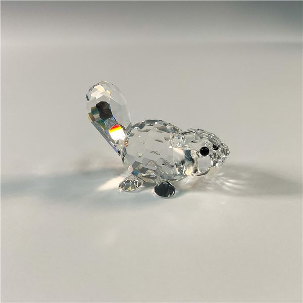 Swarovski Crystal Figurine, Baby Beaver Lying, Signed