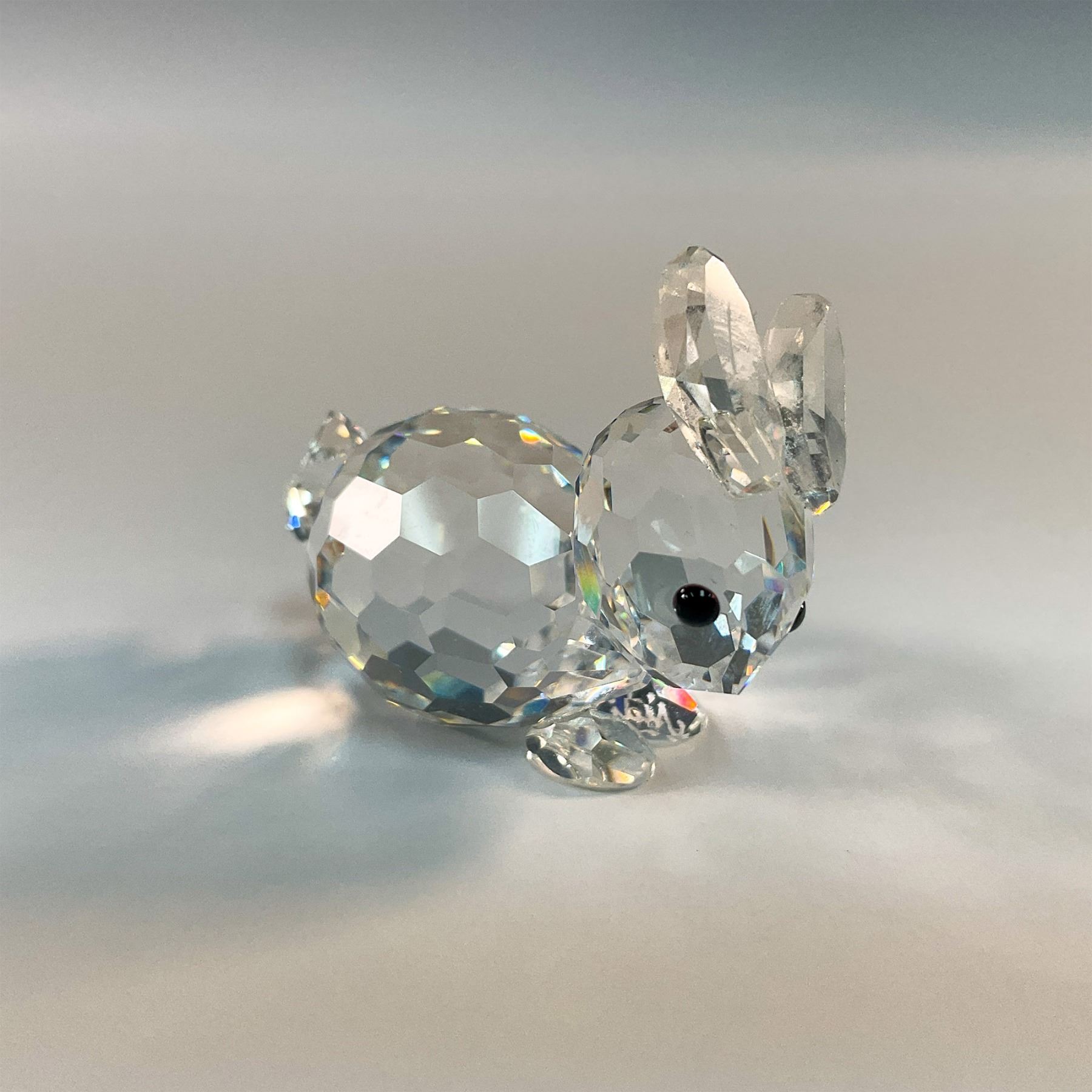 Swarovski Crystal Figurine, Rabbit Resting, Signed