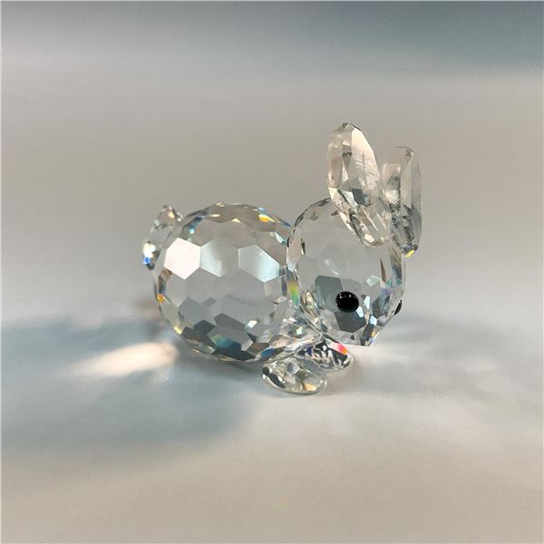 Swarovski Crystal Figurine, Rabbit Resting, Signed