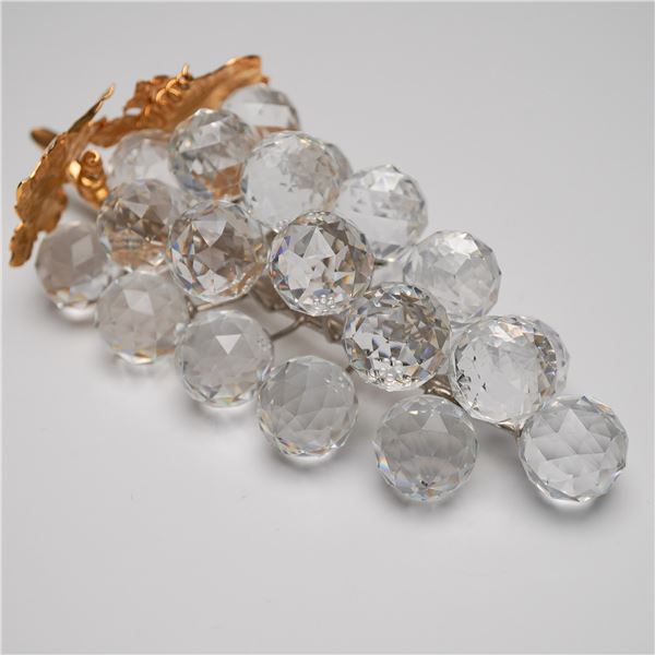 Swarovski Crystal Figurine, Bunch of Grapes with Gold