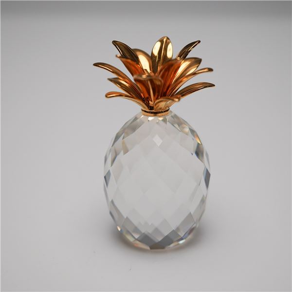 Swarovski Pineapple Figurine, Gold Small