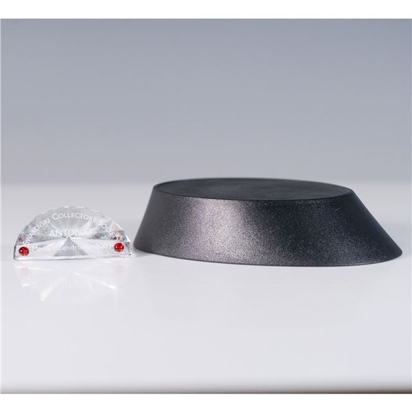 2pc Swarovski Crystal Figurine, Antonio Name Plaque and Base