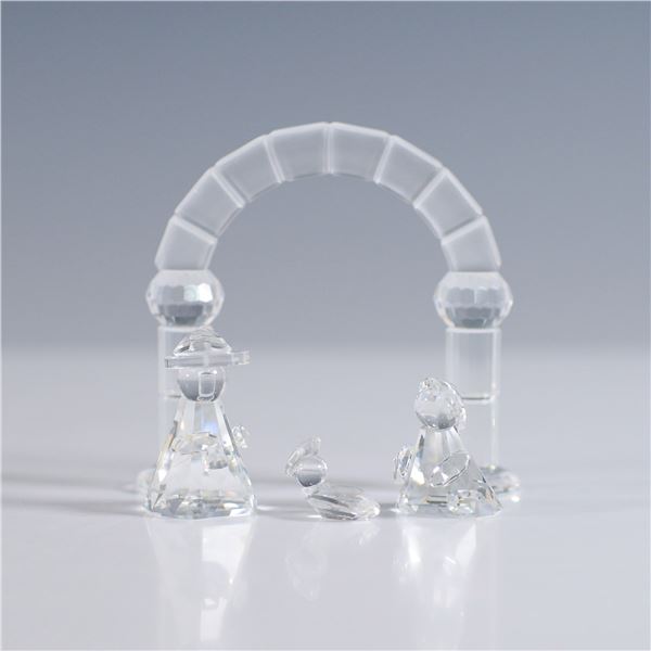 Swarovski Crystal Figurine Set, Nativity Scene Arch & Holy Family