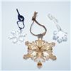 Image 1 : 3pc Swarovski Crystal Snowflake Ornaments