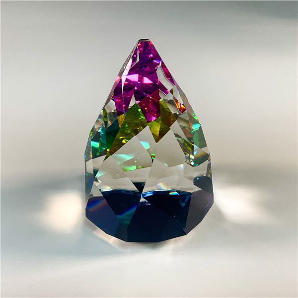 Swarovski Crystal Paperweight, Cone Rio