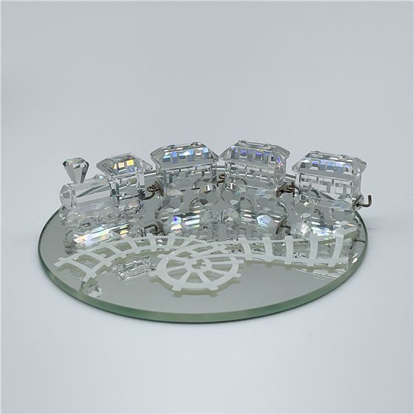 Swarovski Crystal Figurine Mini Train Set with Mirror