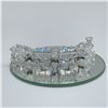 Image 2 : Swarovski Crystal Figurine Mini Train Set with Mirror