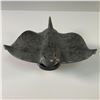 Image 1 : Fossil Stone Stingray Figurine, Artist Signed