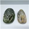 Image 1 : 2pc Egyptian Style Scarab Stone Carvings