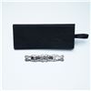 Image 3 : 2pc Lucite and Metal Mezuzah and Ornate Silver Mezuzah Case