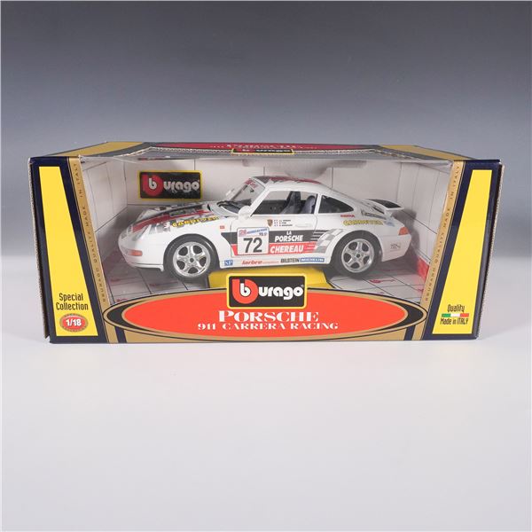 Bburago 1:18 Porsche 911 Carrera Racing Diecast Model