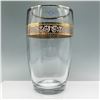 Image 1 : Crystalex Glass Vase, Gold and Silver Etched Design