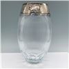Image 1 : Crystallery Glass Vase, Greek Key Silver Design