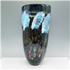 Image 2 : Hand-Blown Venetian Art Glass Vase, Multicolor Floral