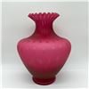 Image 2 : Pink Satin Glass Vase, Polka Dot Pattern