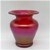 Image 2 : Poschinger Iridescent Art Glass Vase, Red Finish