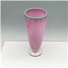 Image 2 : Signed Iridescent Pink Glass Vase