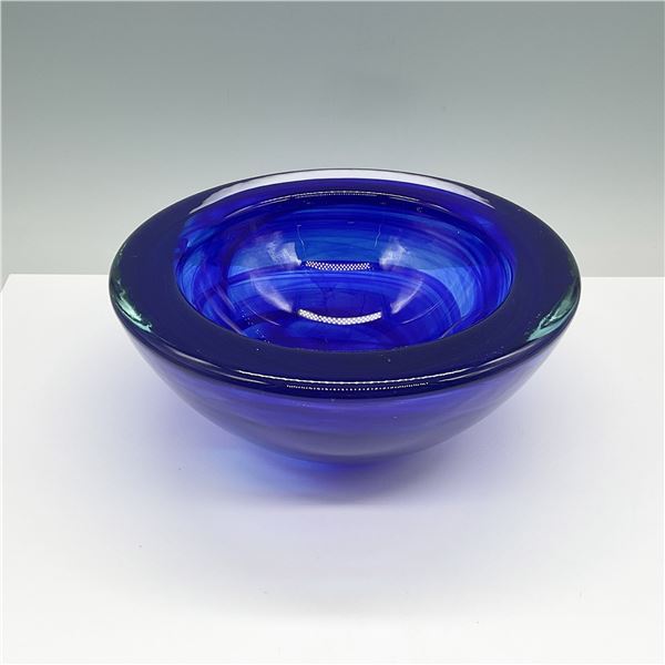 Kosta Boda Blue Art Glass Bowl