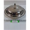 Image 1 : Silver Plated Serving Dish w/Lid  - 12"