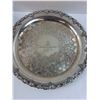 Image 2 : Silver Plated Platter - 12.5" & Serving Bowl Holder & Lid (Lid Handle Has Little Bend)
