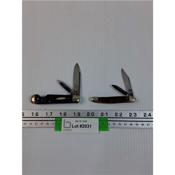 (2) Folding Pocket Knives