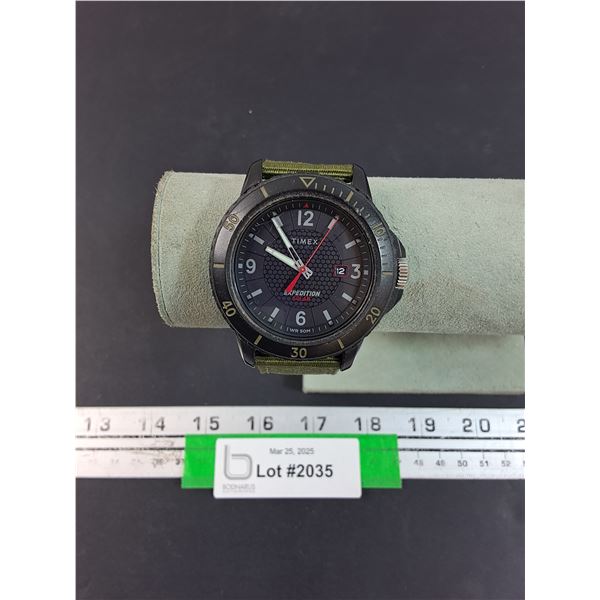 Timex Expedition Solar w/Green Band - Works