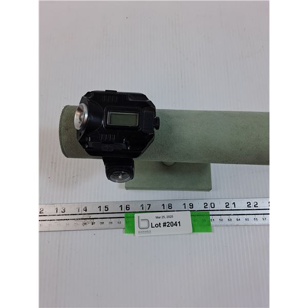 Multi Use Digital Watch, Light & Compass, Laser Pointer,  Rechargable - As Is