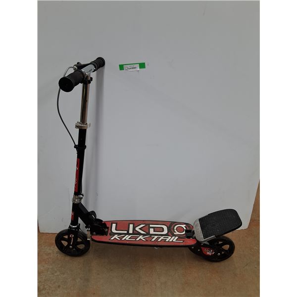 LKD Kick Tail Scooter - Black & Red - 38" x 17" x 6" - CANNOT SHIP