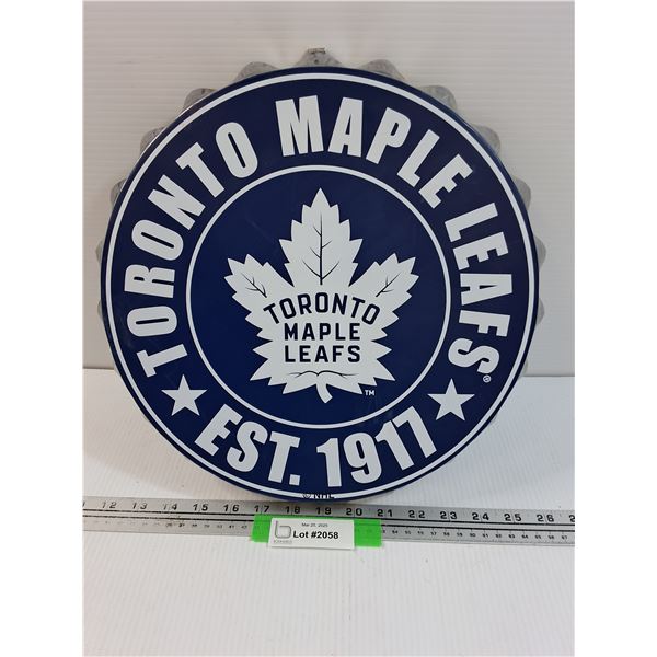 Toronto Maple Leafs Bottle Cap Wall Decor - 14" Diameter