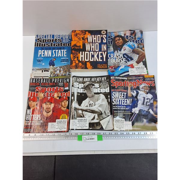 (5) Sports Illustrated Various Issues & Who's Who in Hockey Book by Stan & Shirley Fischler