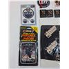 Image 2 : Wayne Gretzky Lot: Patches, Matches, Stickers, Paper Weight, Key, Trading Card, Misc