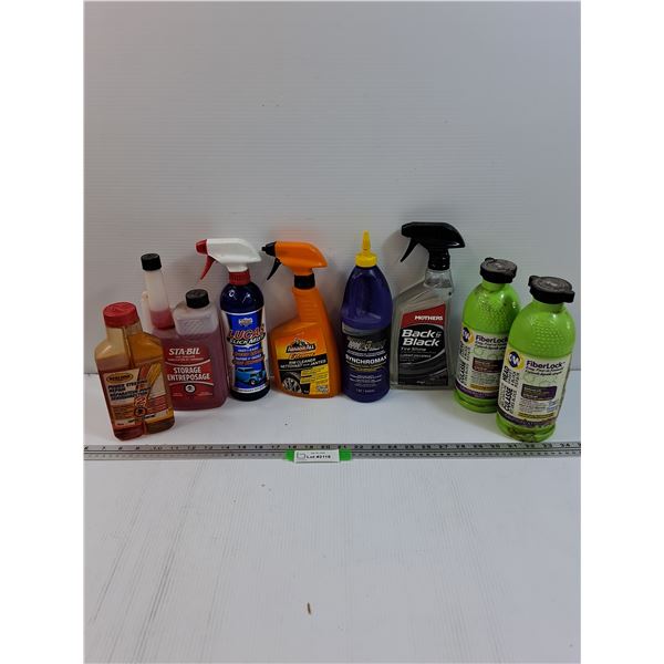 (8) Vehicle Maintence Lot: Power Steering, Wax, Cleaner, Engine Repair Liquid, Misc - CANNOT SHIP
