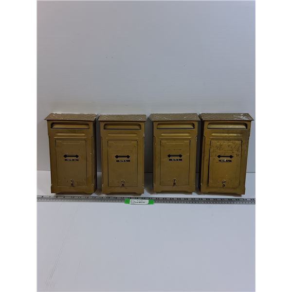 (4) Metal Mail Boxes - 11" x 6.5" x 2"