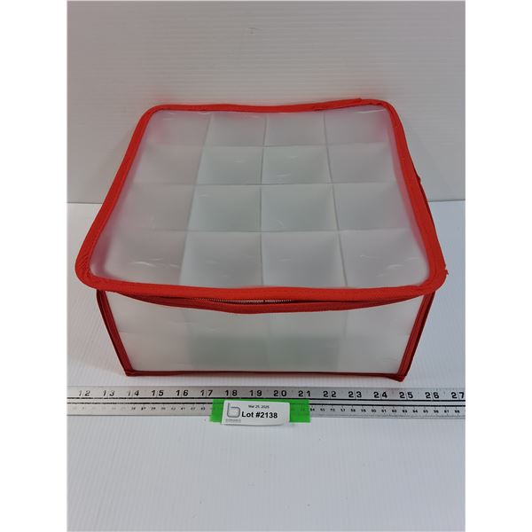 Red & Clear Zipper Storage Case w/Dividers for Bows