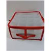 Image 3 : Red & Clear Zipper Storage Case w/Dividers for Bows