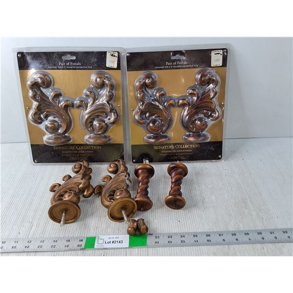 (3) Sets of Finials/Decorative Pole Covers