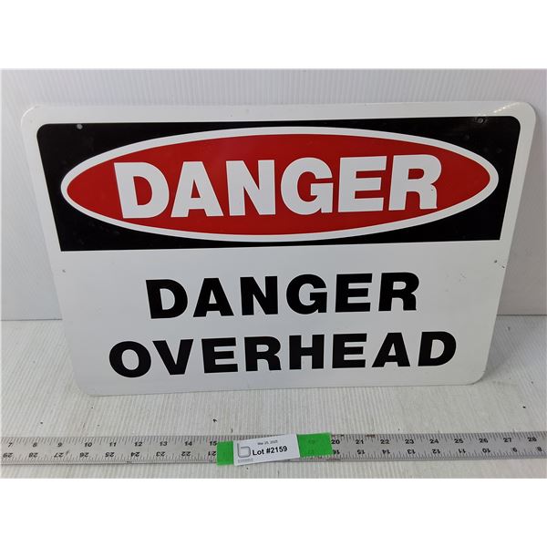 Danger Overhead Metal Sign