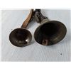 Image 2 : (2) Vintage Bells with Leather Handles