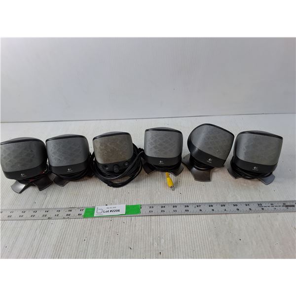 (6) Logitech Speakers- Untested