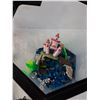 Image 2 : 10.5" Tall Aquarium with Lights- Powers On & Supplies