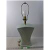 Image 1 : Teal Ceramic Lamp- No Shade, Powers On 27" Tall