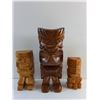 Image 2 : (3) Carved Wood Home Decorations