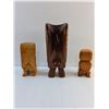 Image 4 : (3) Carved Wood Home Decorations