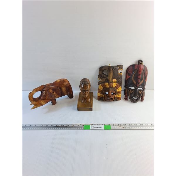 (4) Various Wooden Home Decorations