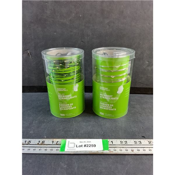 (2) Solar Microdot String LED Lights