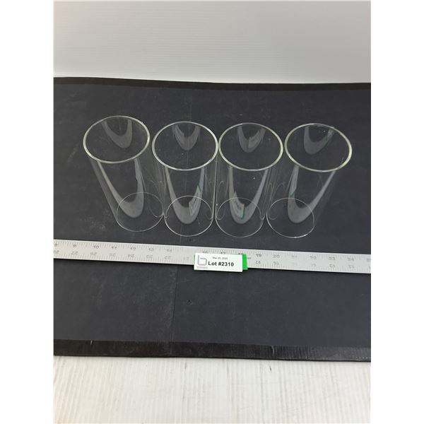 (4) Glass 6" Chimney's