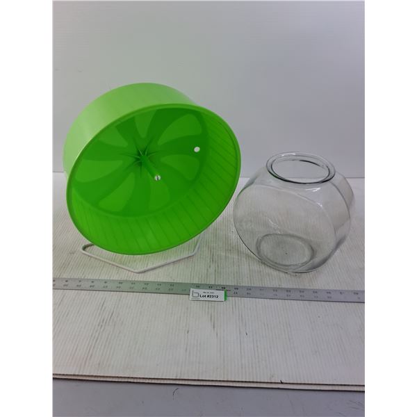 Fish Bowl & Hamster Wheel 11" Dia