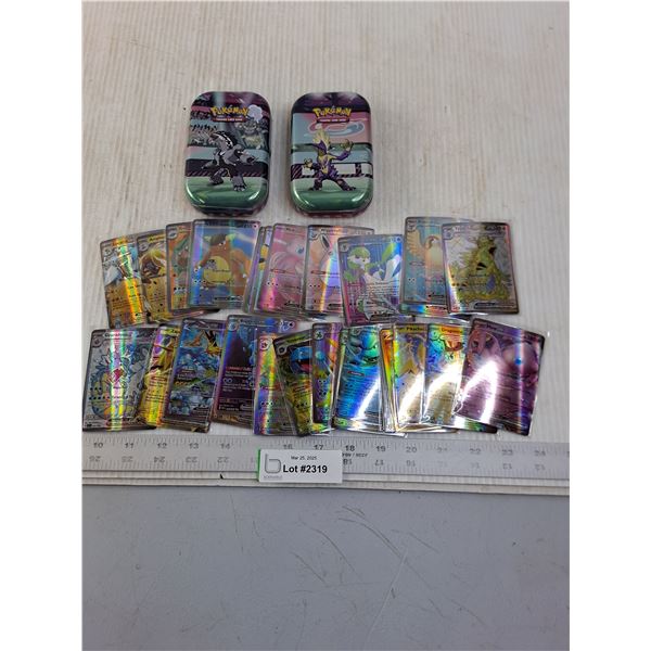 Pokemon Lot (2 Tins & 20+ Cards) - Cannot Guarantee Authenticity