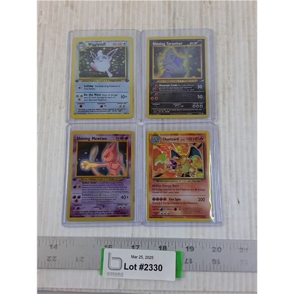 (4) Pokemon Cards - Cannot Guarantee Authenticity
